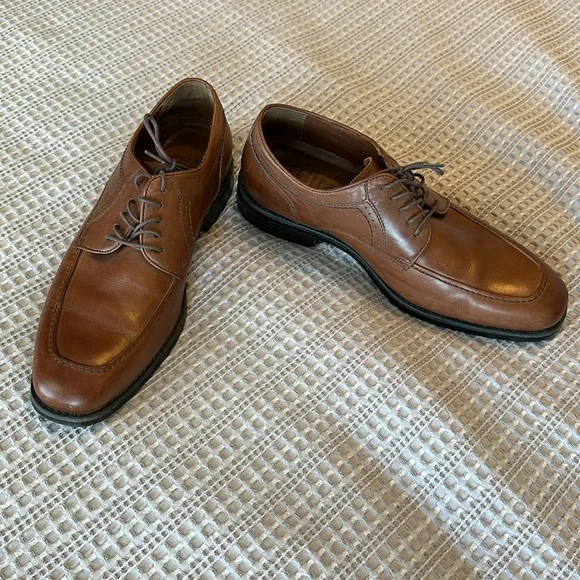 JOHNSTON & MURPHY Brown Sheepskin Leather Lace-Up Dress Shoes size 9 JOHNSTON & MURPHY Brown Sheepskin Leather Lace-Up Dress  main image 2